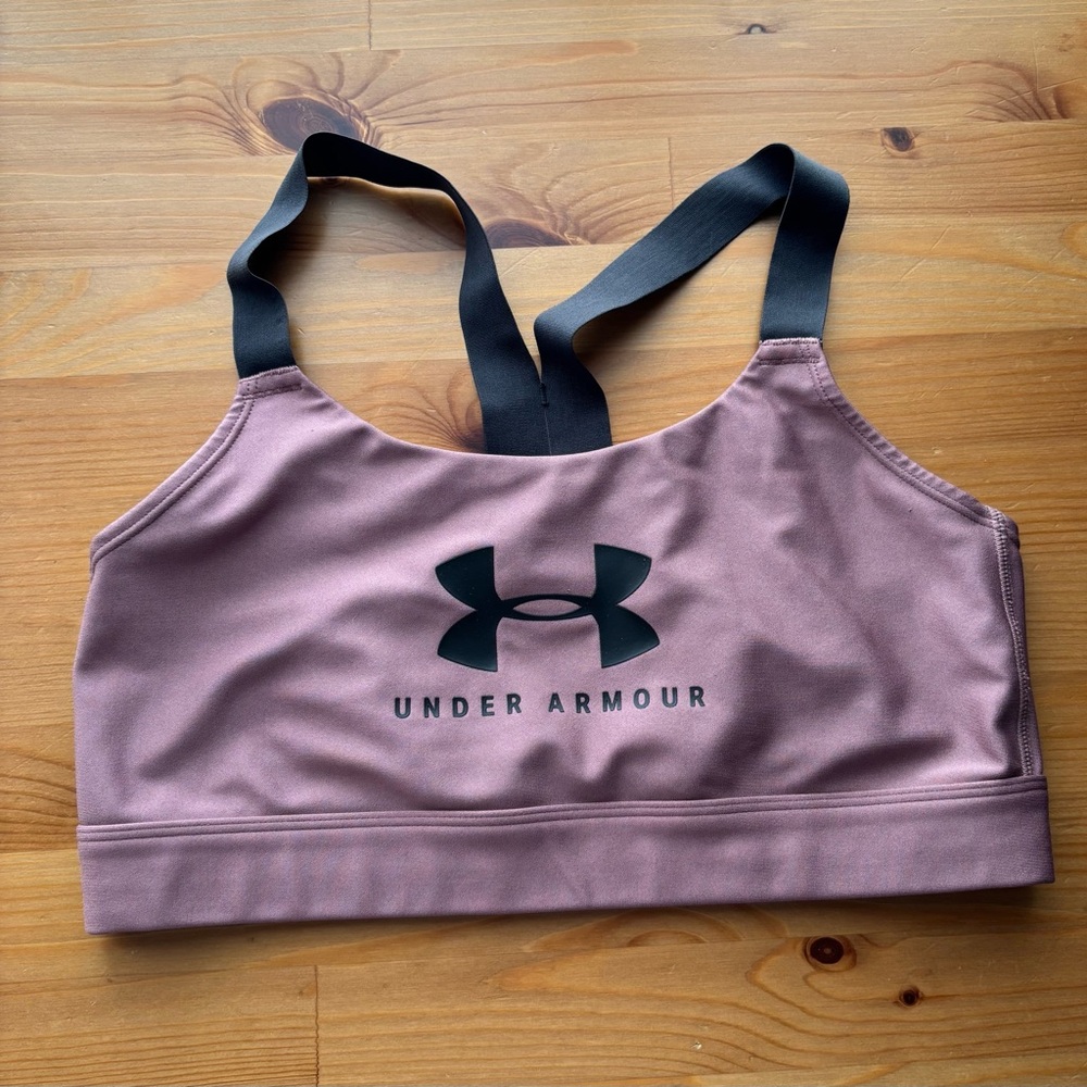 Women's Under Armour Purple/Black‎ Sports Bra Size Large